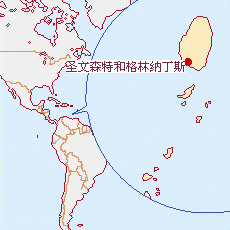 圣文森特和格林纳丁斯国土面积示意图